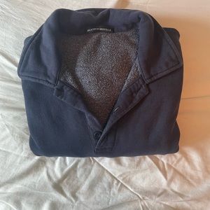 brandy melville collared blue oversized sweatshirt one size